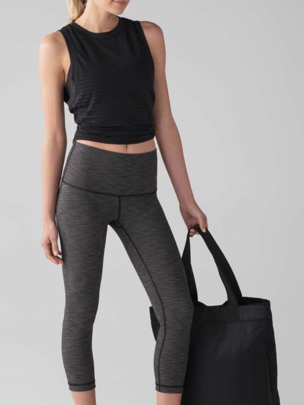Lululemon uncovered muscle tank black sheer